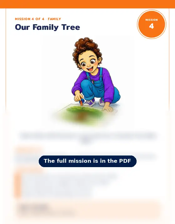 Preview of the Our Family Tree sheet