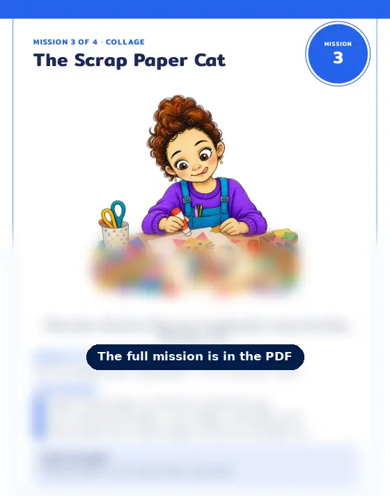 Preview of the The Scrap Paper Cat sheet