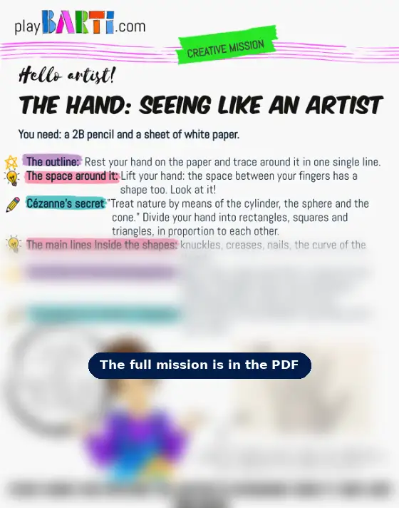 Preview of the The Hand: Seeing Like an Artist sheet