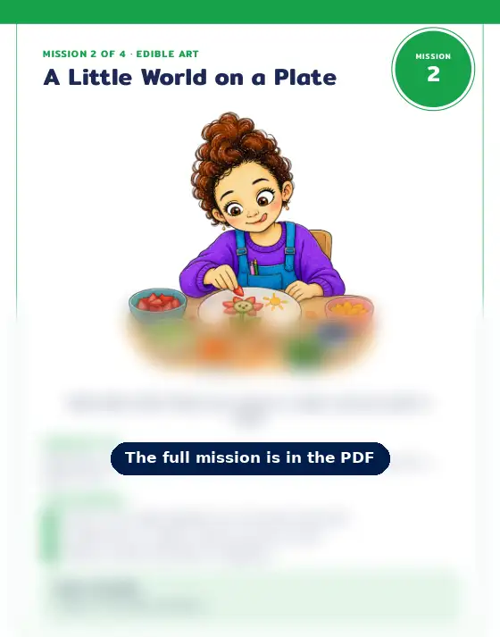 Preview of the A Little World on a Plate sheet